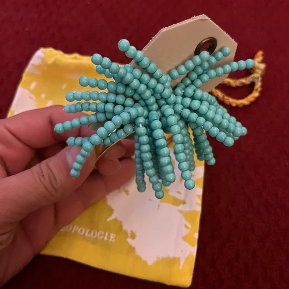 Anthropologie Beaded Fringe Cuff Bracelet - Picture 4 of 6